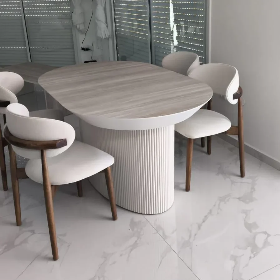 שולחן פינת אוכל אליפסה דגם "תמר"