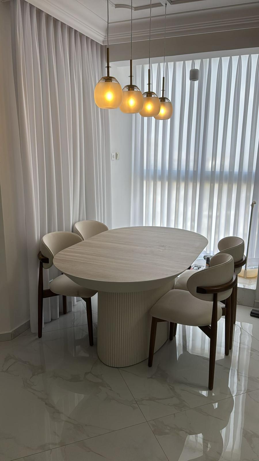 שולחן פינת אוכל אליפסה דגם "תמר" – תמונה 3