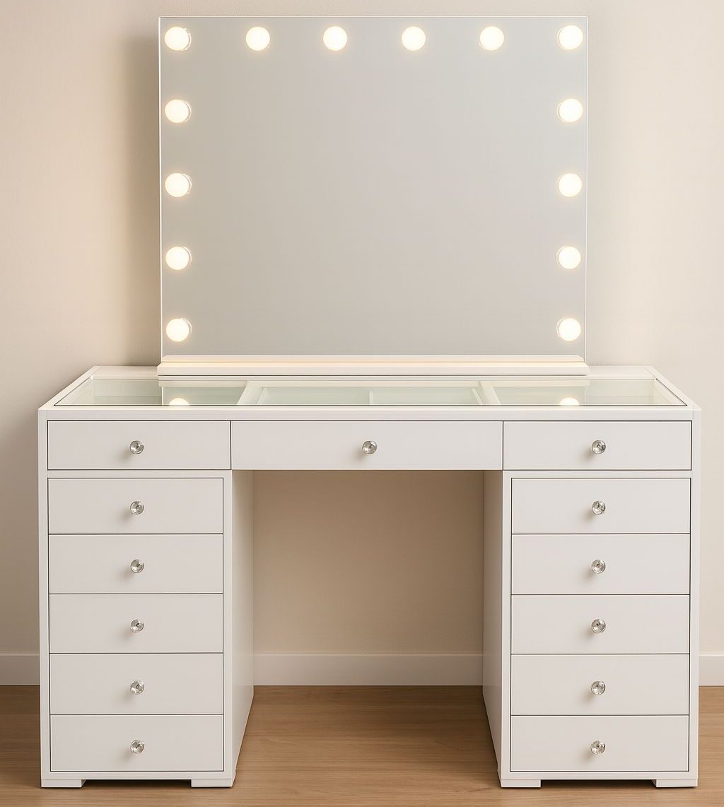 שידת איפור יוקרתית + מראה דגם "אלכסה"