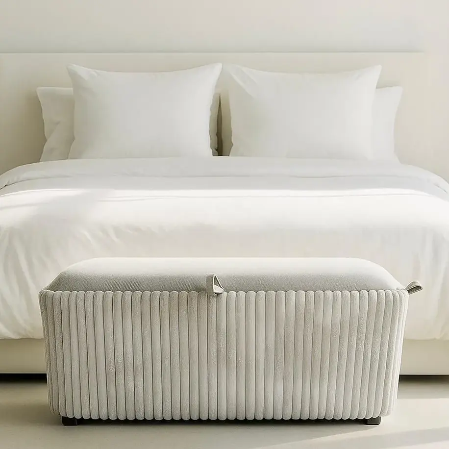 הדום/ספסל נפתח דגם "פסים" צבע אופוויט